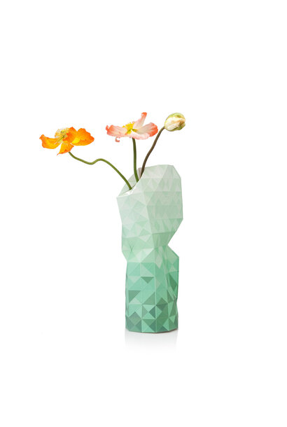 Paper Vase Cover Green Gradient