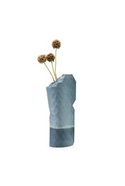 Paper Vase Cover Watercolour Blue (small)