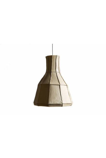 Leather Lampshade Vertical Beige