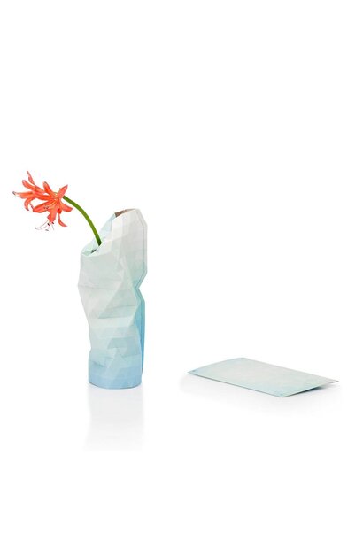 Paper Vase Cover Blue Tones (small)