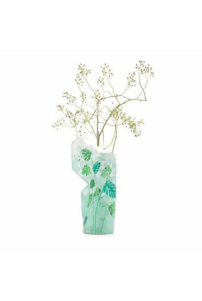 Paper Vase Cover Jungle Leaves