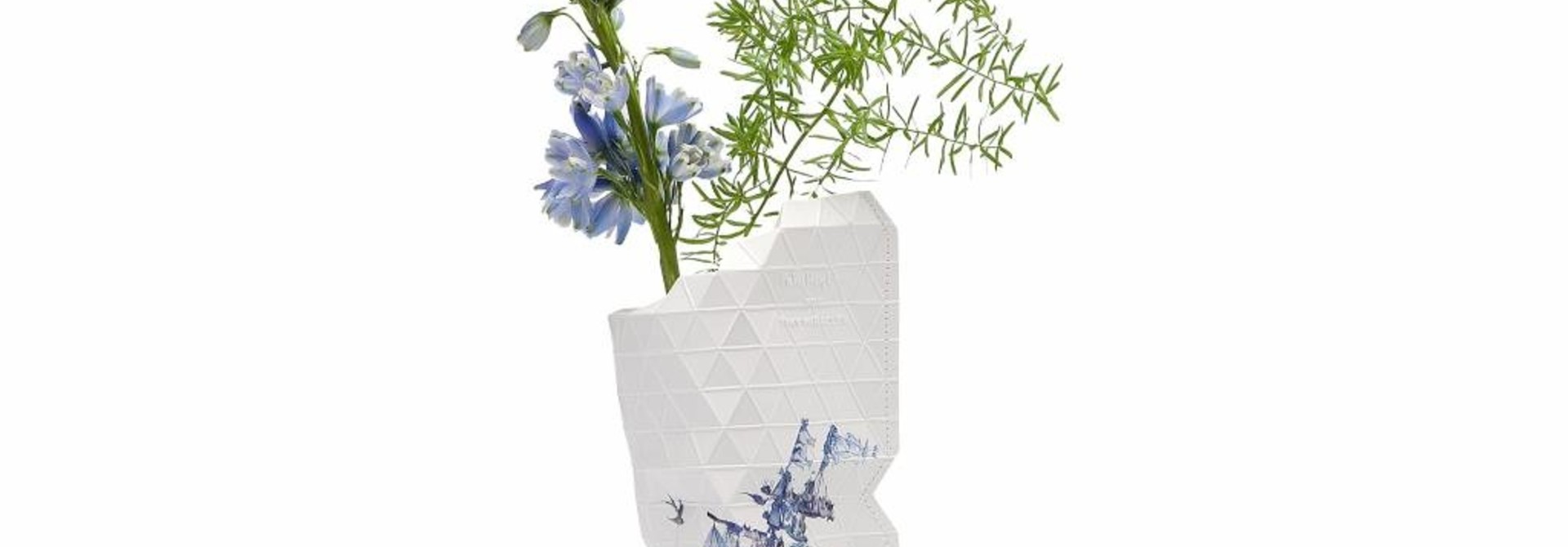Paper Vase Cover Delft Blue (small)