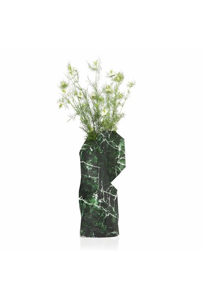 Paper Vase Cover Marble Green