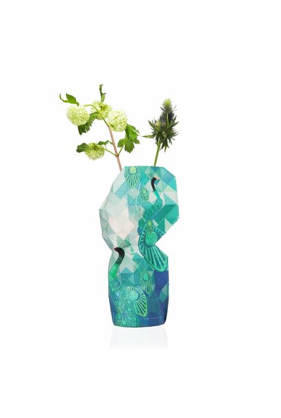 Paper Vase Cover Peacock