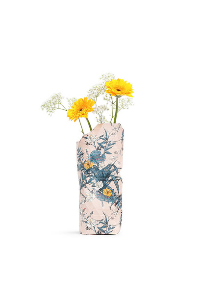 Paper Vase Cover Pink Flowers (small)