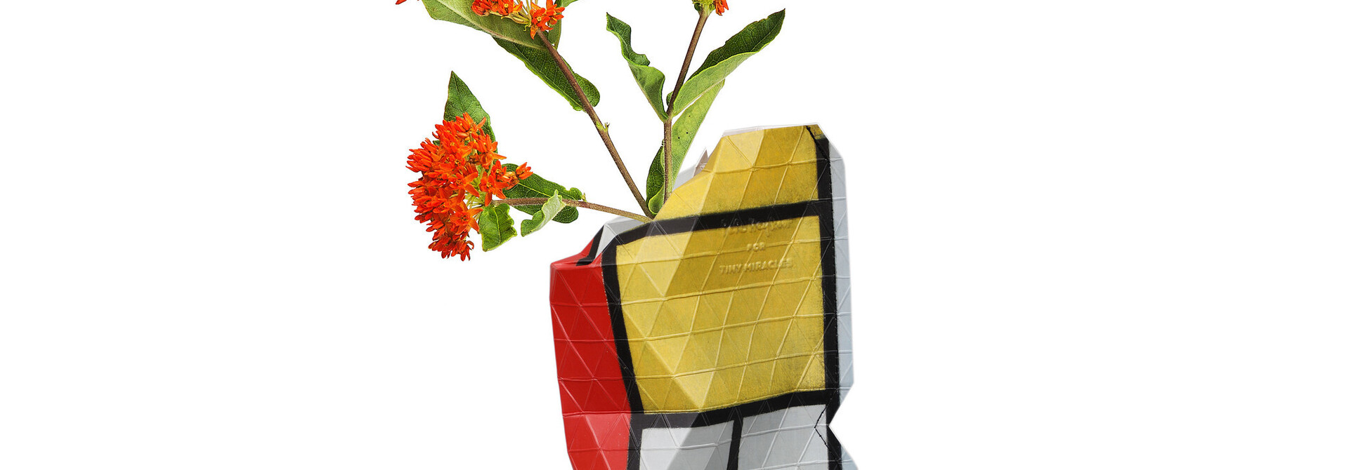 Paper Vase Cover Composition Red - Mondriaan (small)