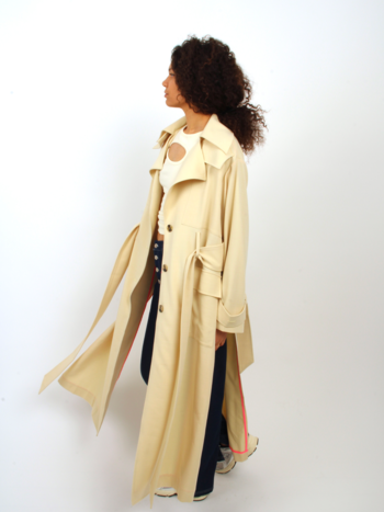 Remain Remain Woven Belted Trenchcoat