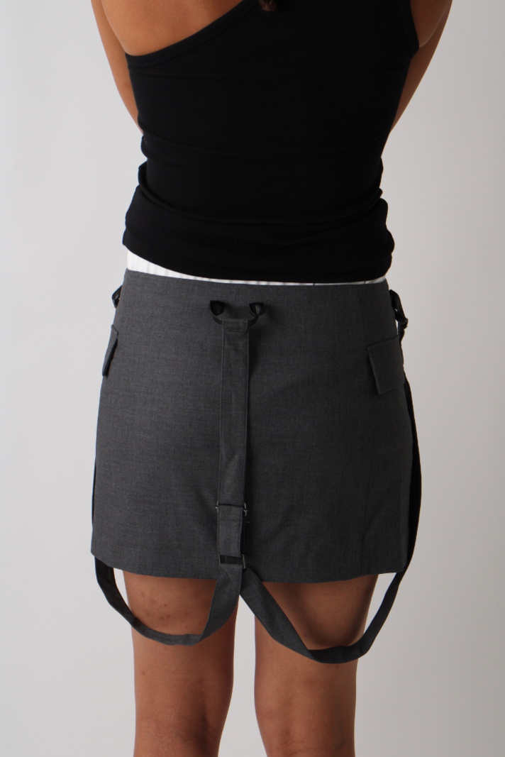 Remain Mini Skirt With Suspenders