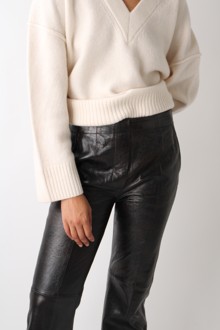 DAY Milo Polished Leather Trousers