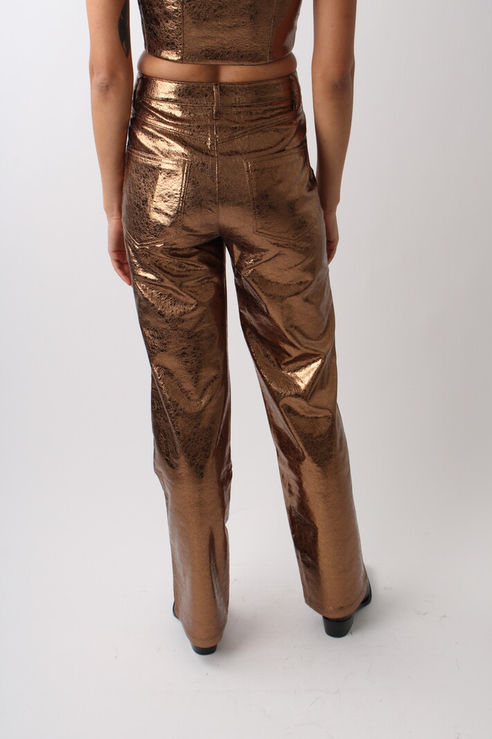 Rotate Textured High Waist Pants