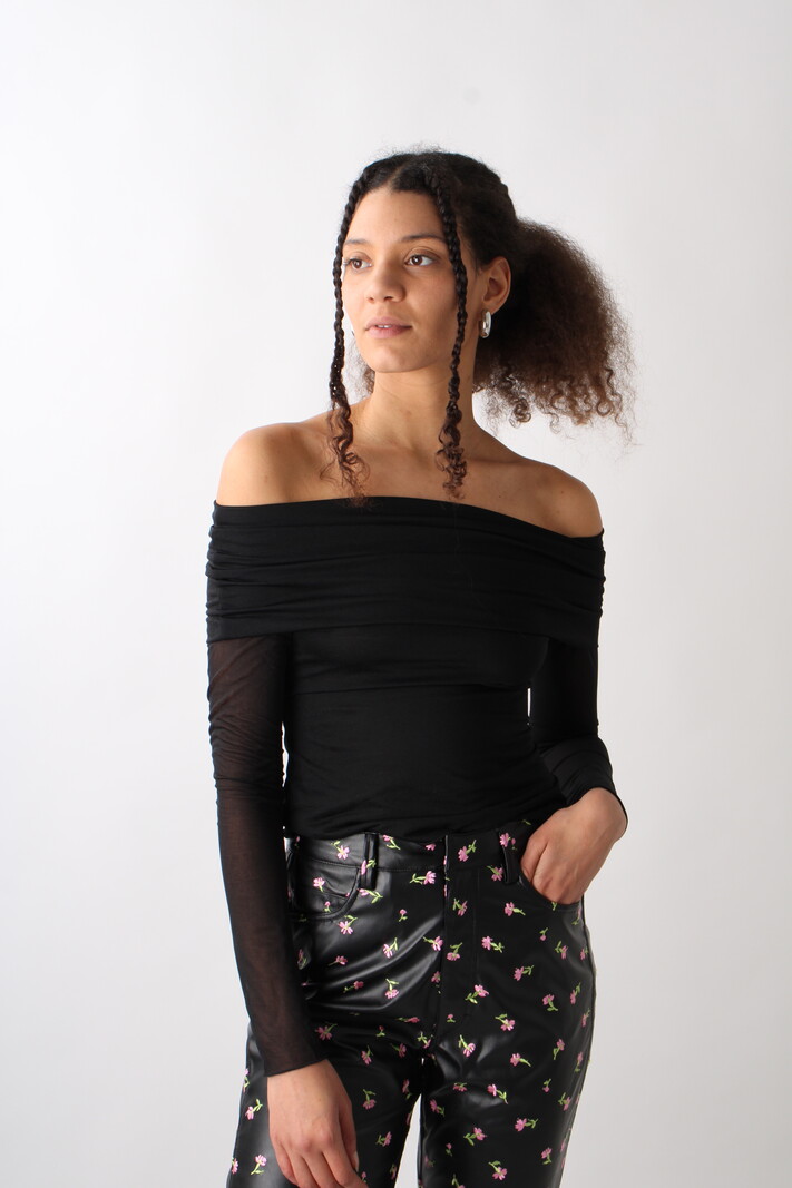 Sheer shoulder best sale top