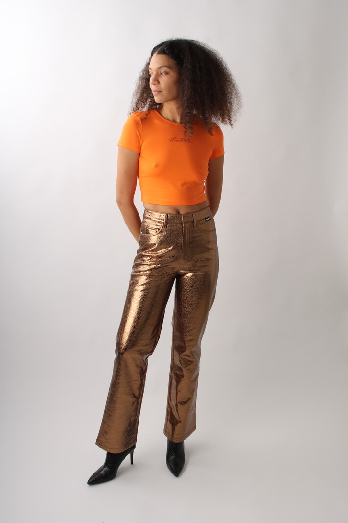 Rotate Textured High Waist Broek