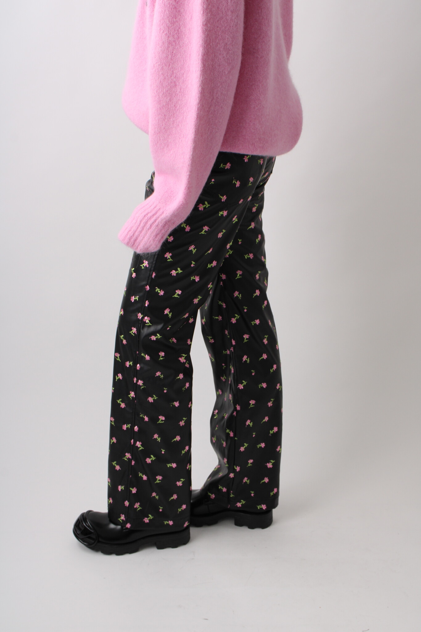 Rotate Printed Straight Trousers