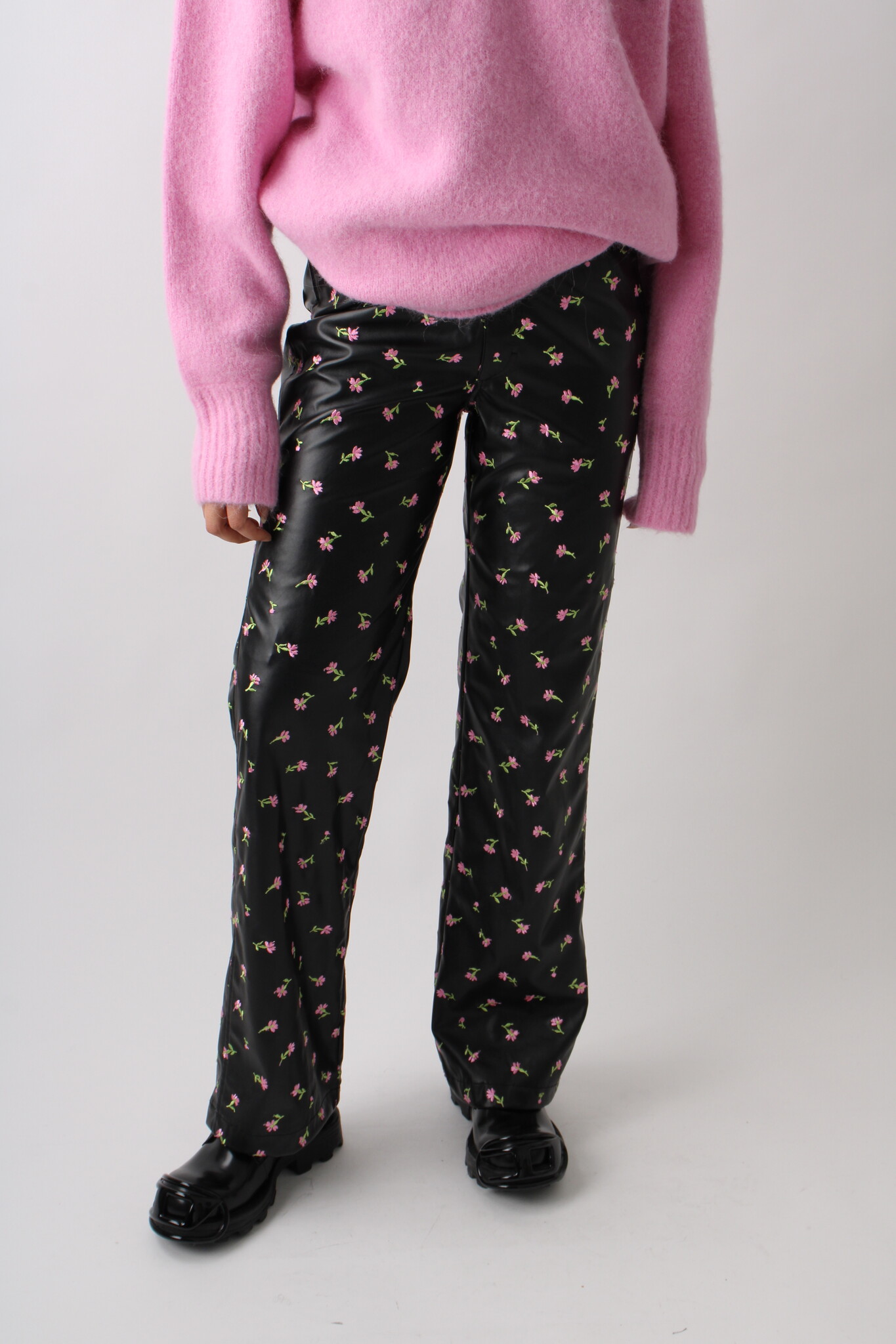 Rotate Printed Straight Trousers