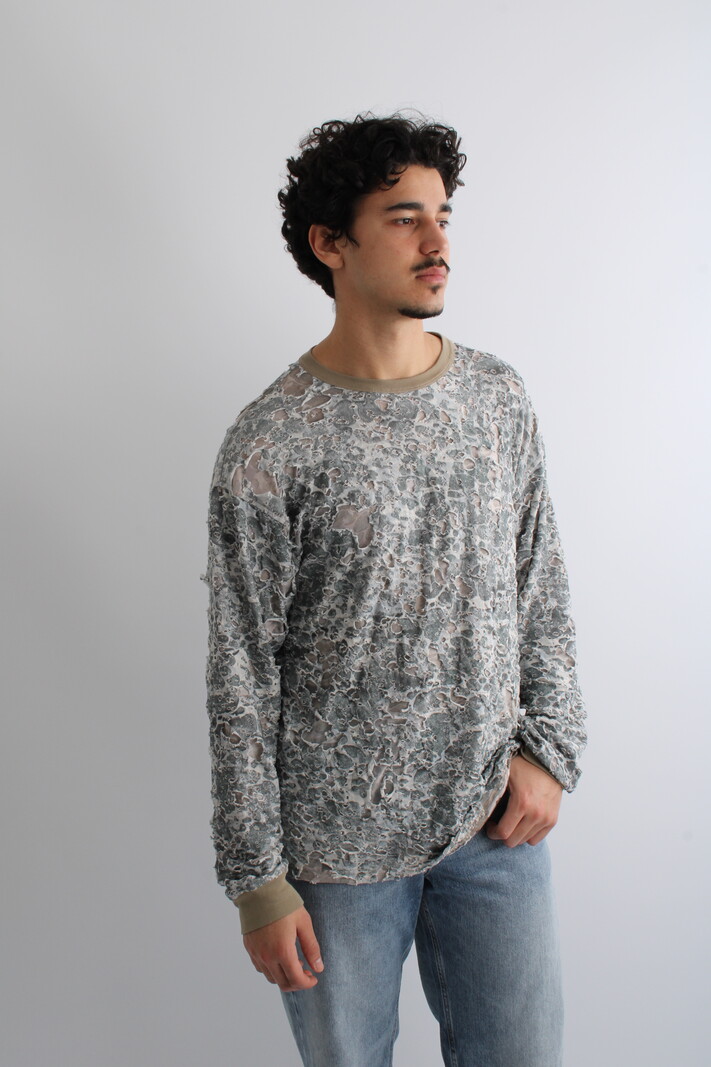 DIESEL RUNWAY T-BOXT CAMU Longsleeve