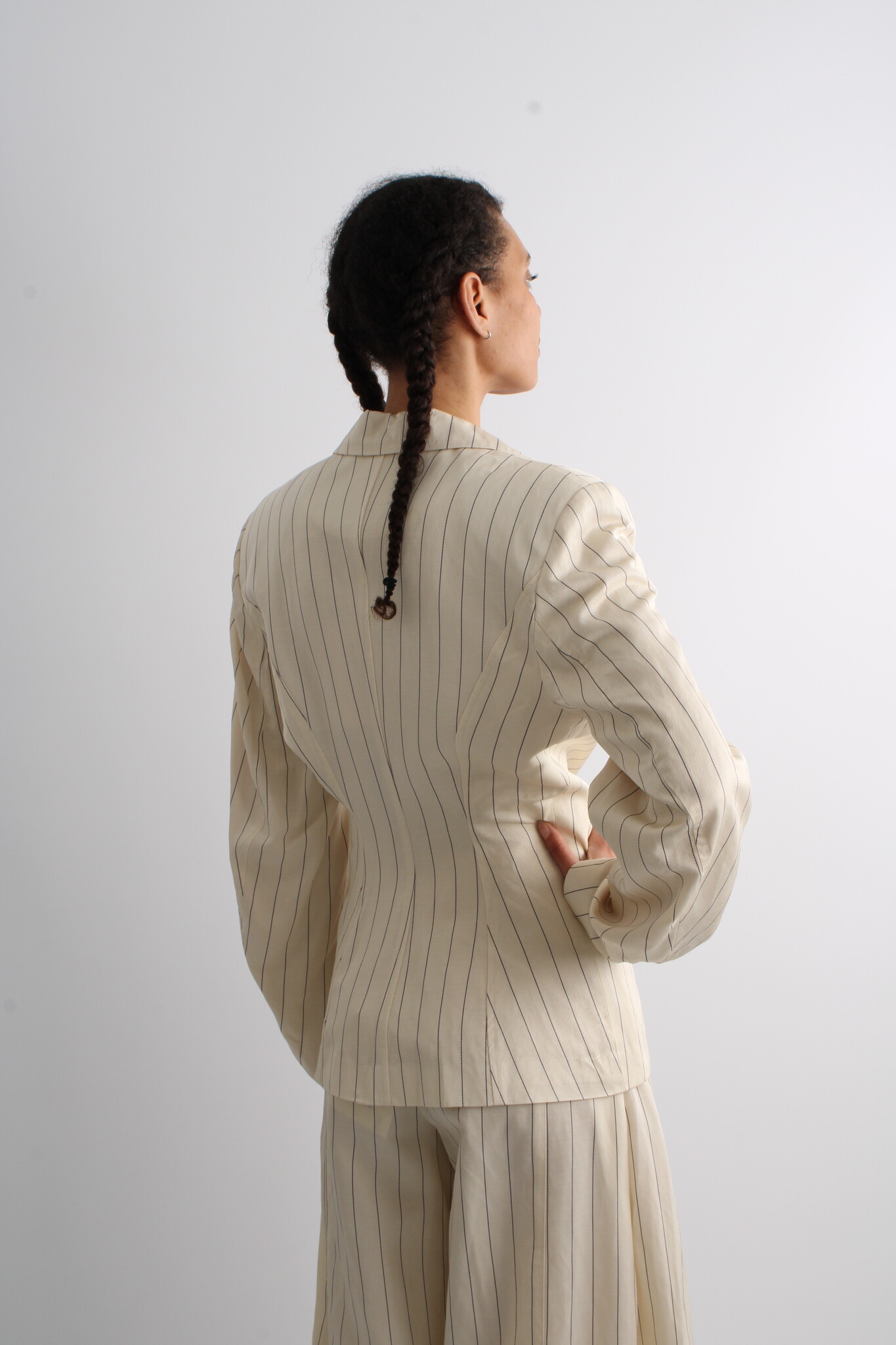 Remain Drapy Striped Blazer