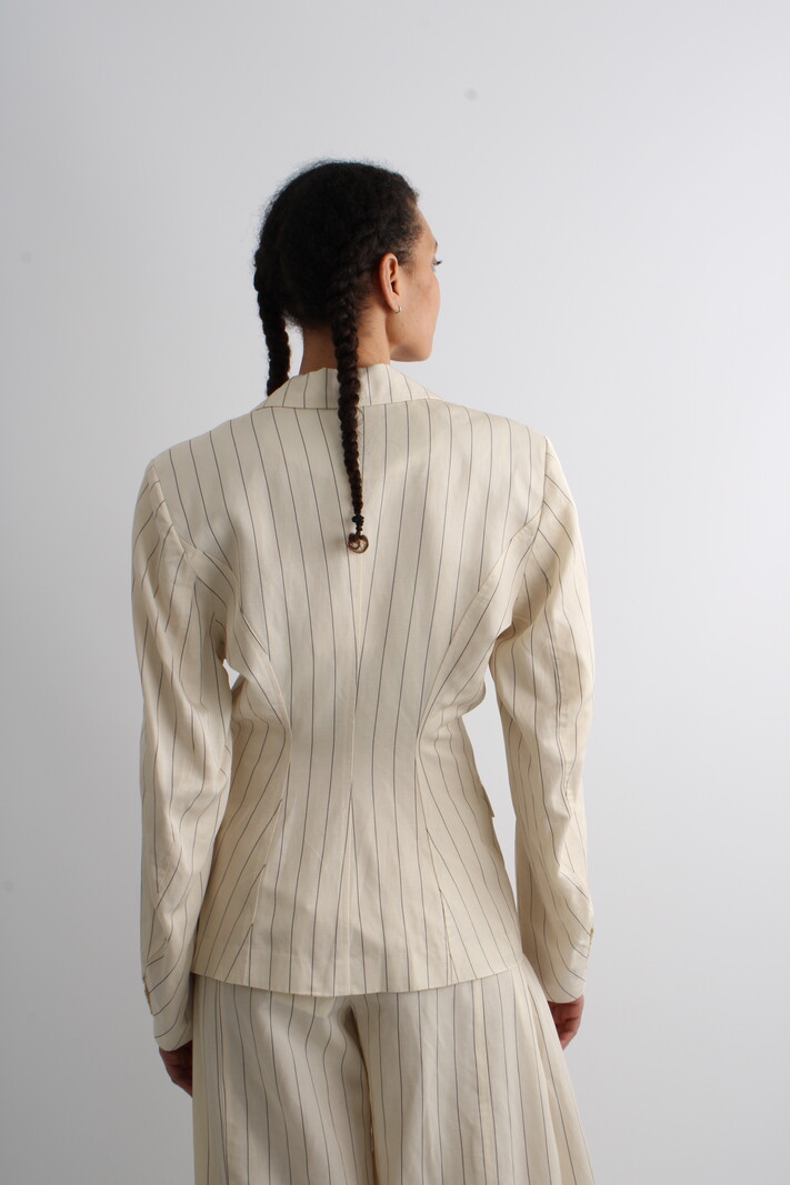 Remain Drapy Striped Blazer