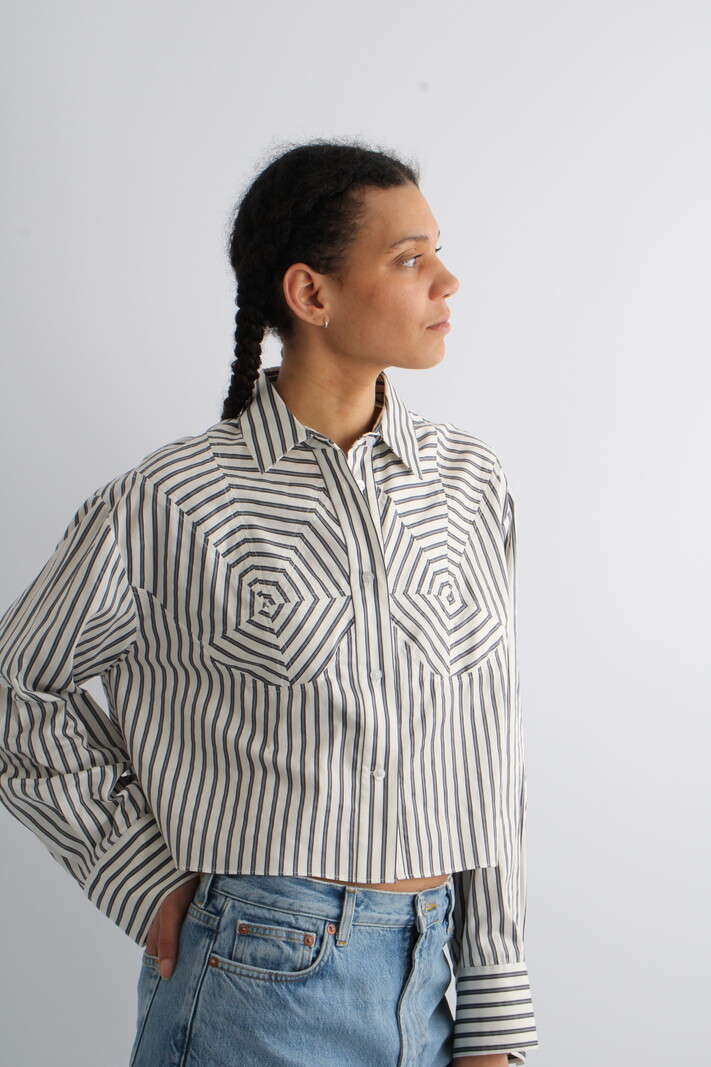 Remain Striped Cutline Shirt