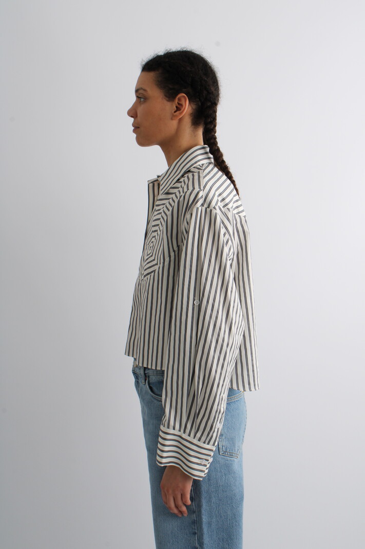 Remain Striped Cutline Shirt