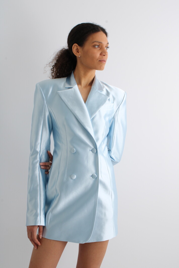 Rotate Shiny Suiting Blazer Dress