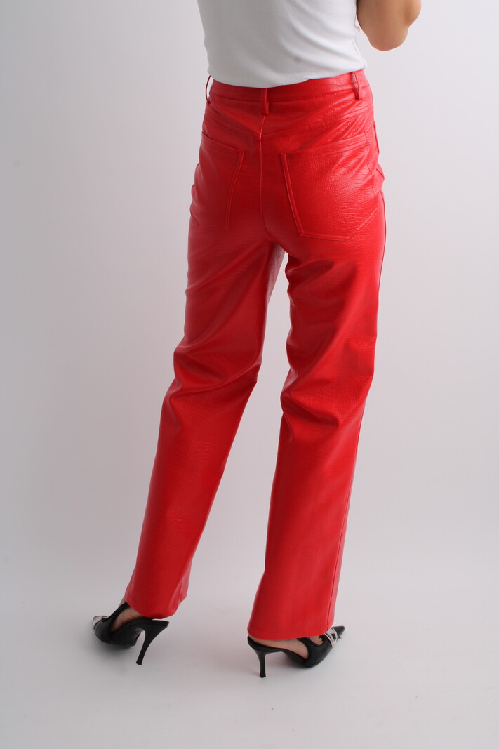 Rotate Textured Straight Trousers