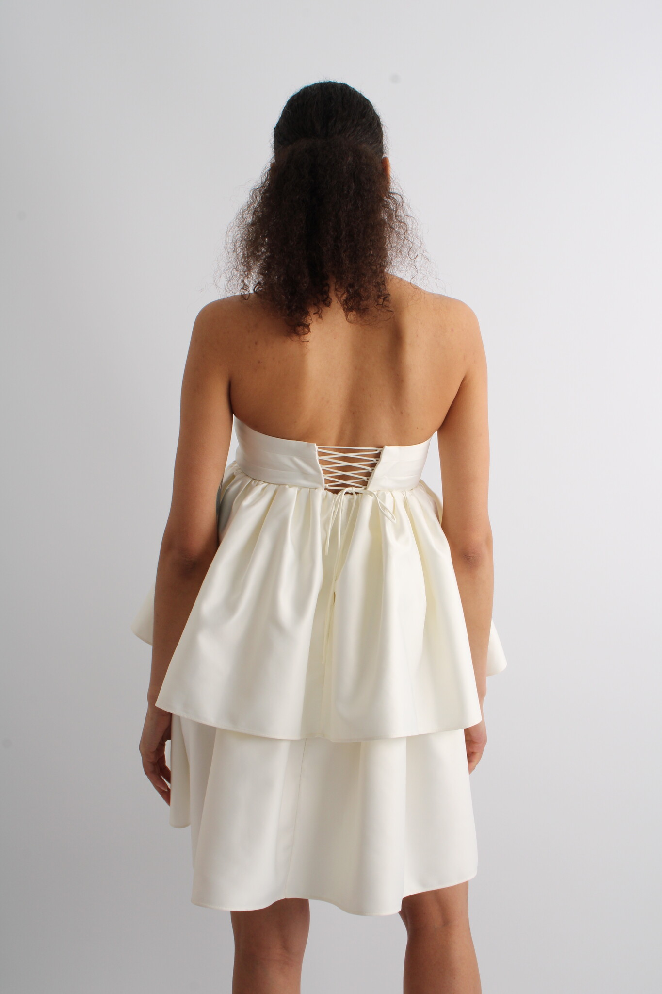 Rotate Soft Twill Ruffled Dress