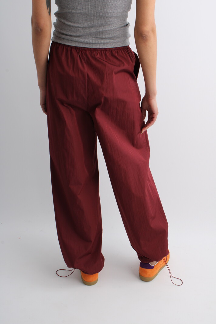 Rotate Straight Nylon Trousers