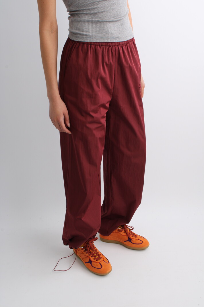 Rotate Straight Nylon Trousers