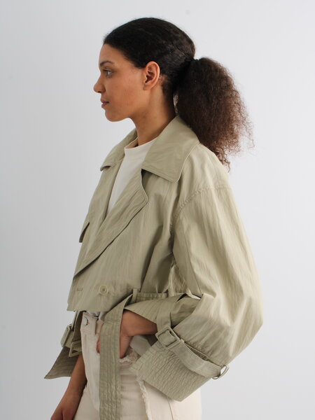 Isabelle Blanche Cropped Trench