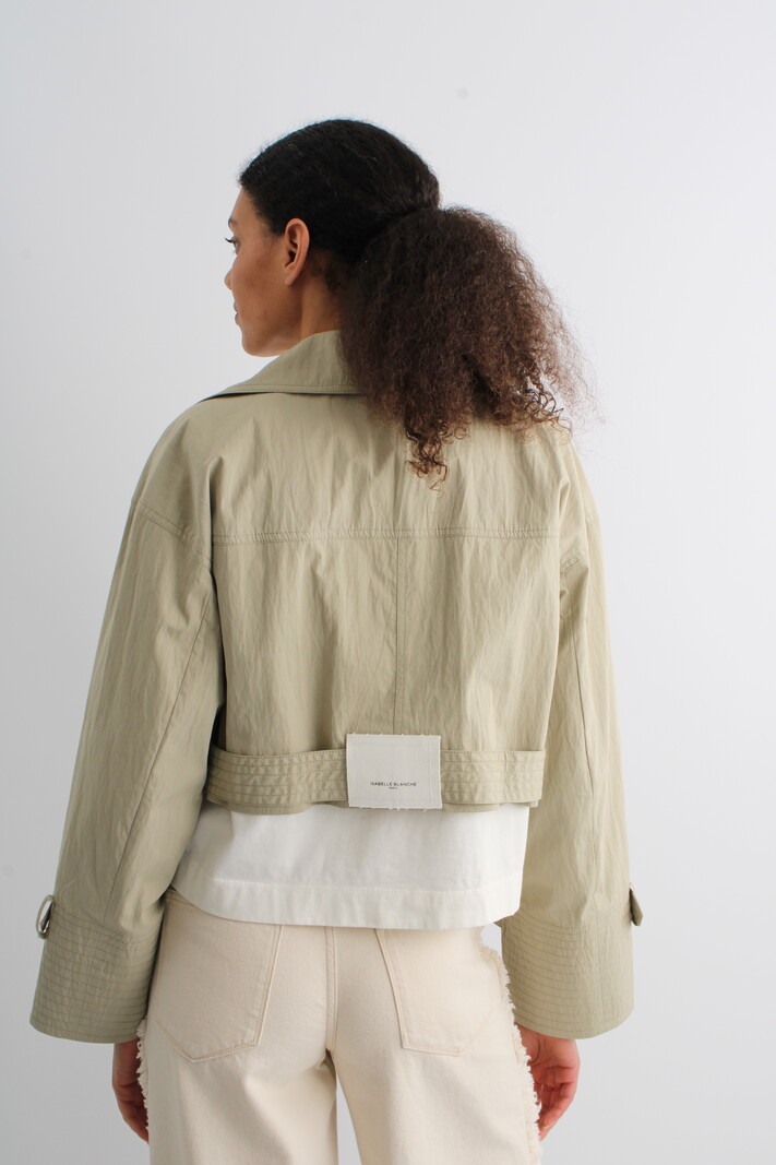 Isabelle Blanche Cropped Trench