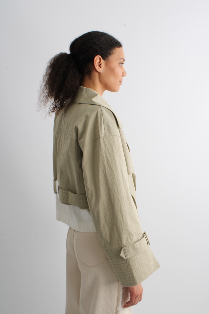 Isabelle Blanche Cropped Trench