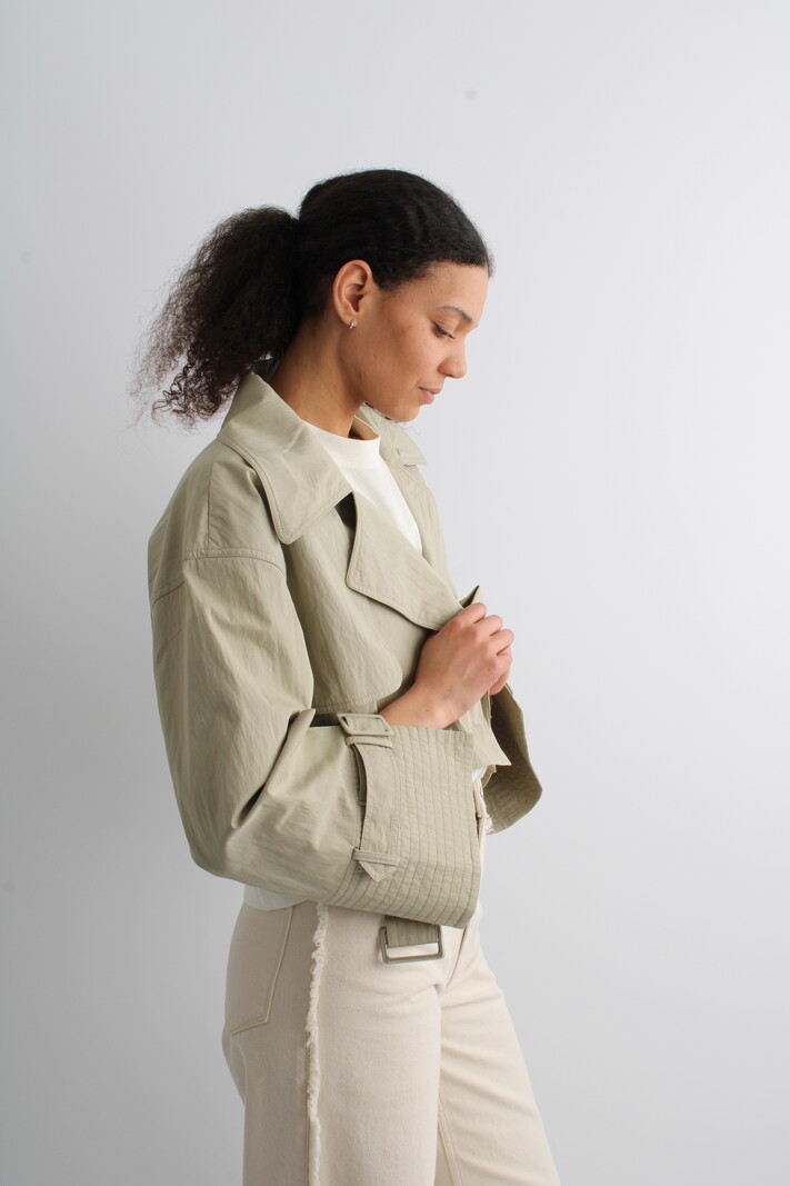 Isabelle Blanche Cropped Trench