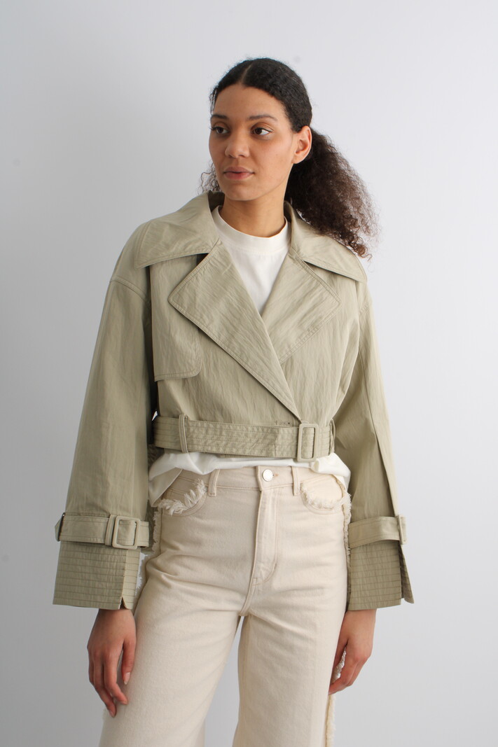 Isabelle Blanche Cropped Trench