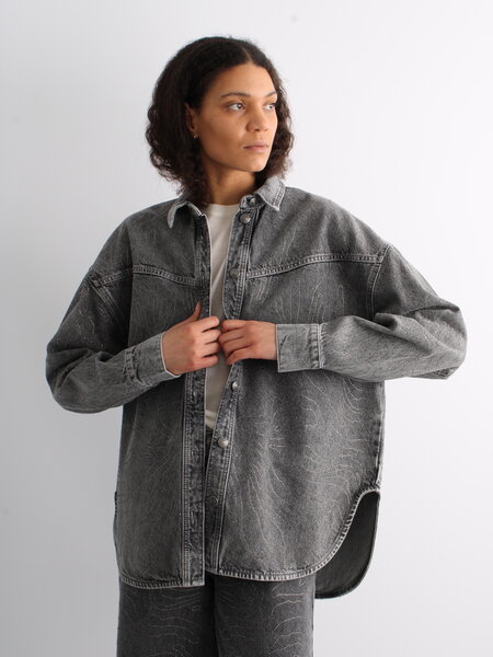 Rotate Rhinestone Denim Shirt