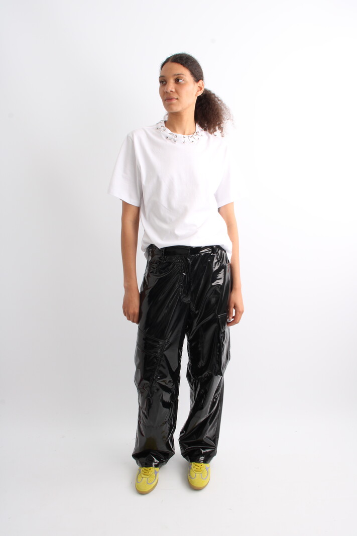 Rotate Patent Coated Cargo Broek