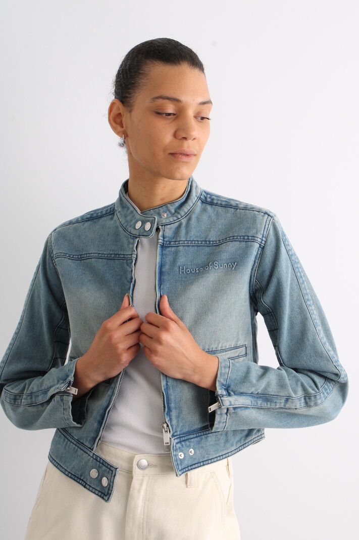 House of Sunny Cropped Boxy Racing Jacket