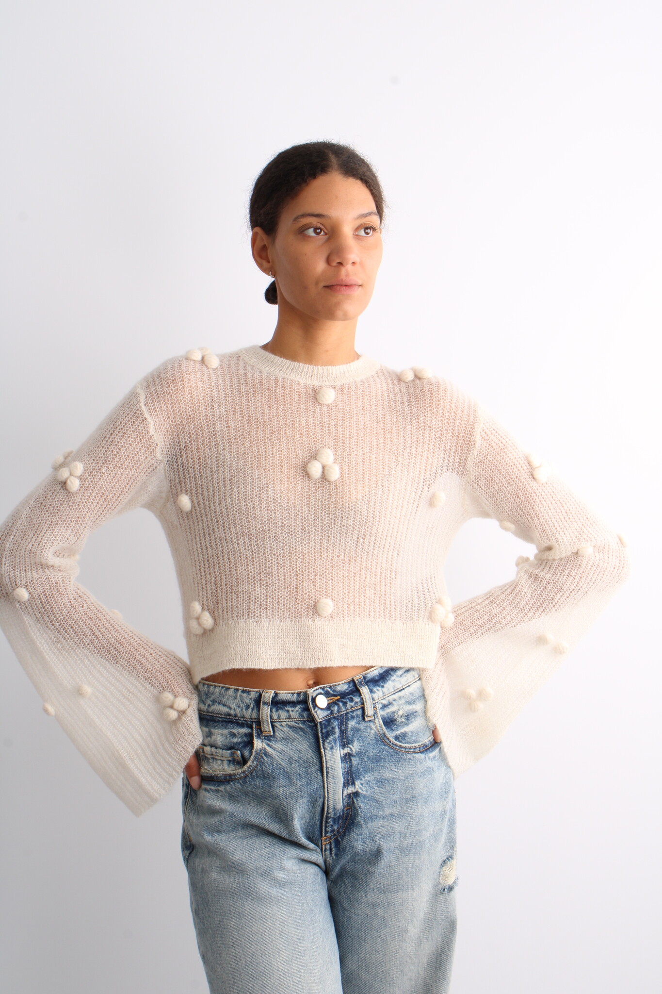 Rotate Light Knit LS Sweater