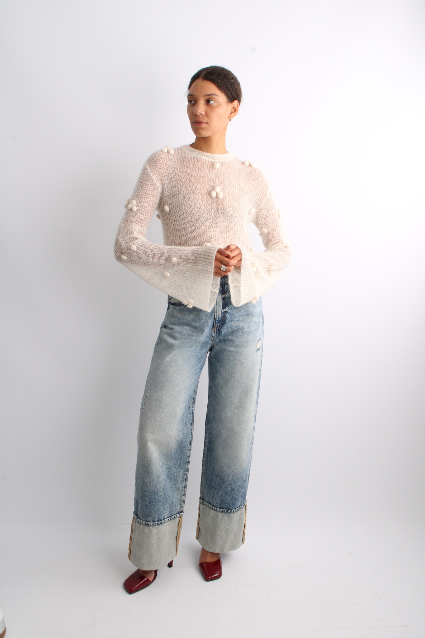 Rotate Light Knit LS Sweater