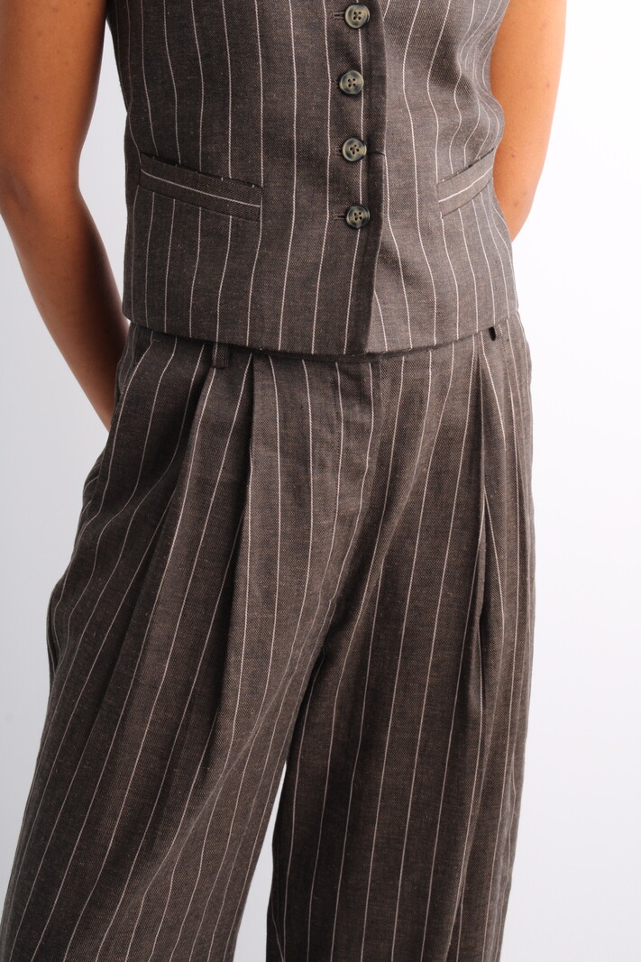 DAY Enzo Linen Stripe Trousers