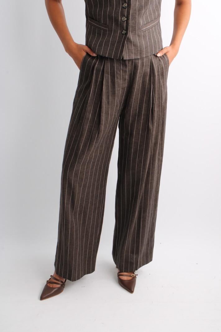 DAY Enzo Linen Stripe Trousers