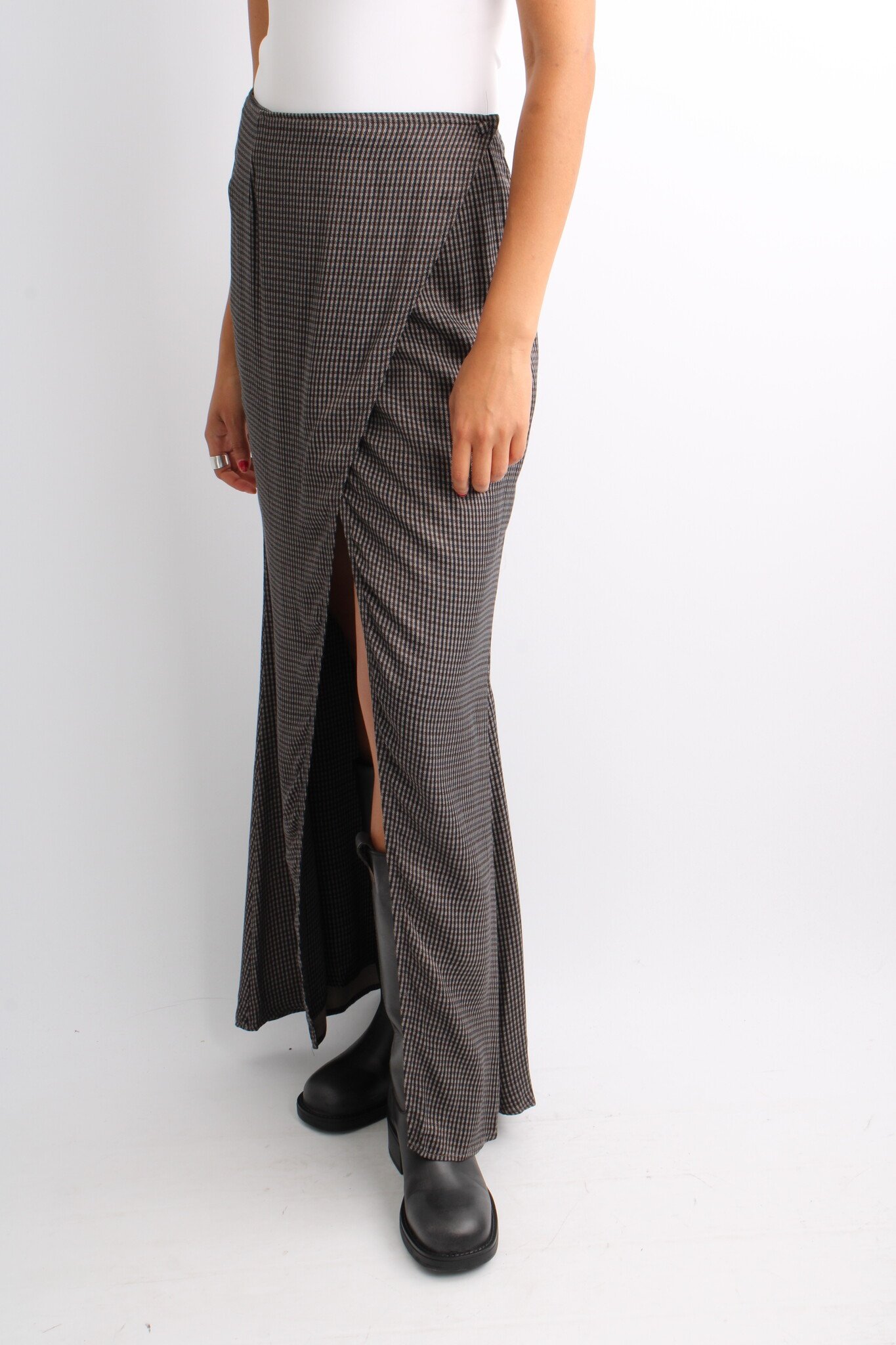 Remain Maxi Check Skirt