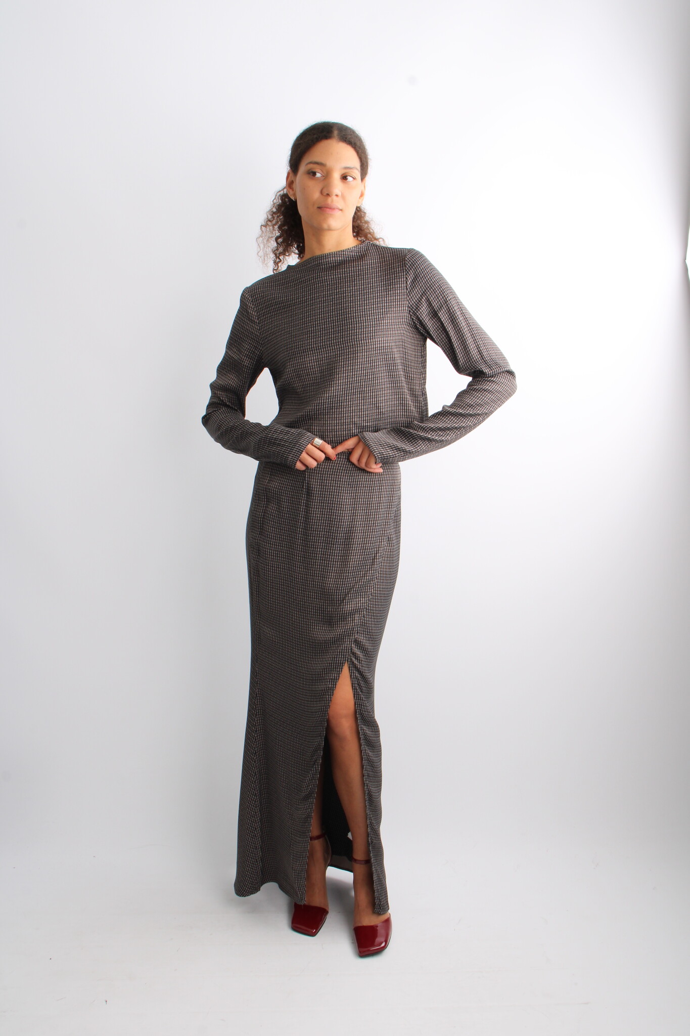 Remain Maxi Check Skirt