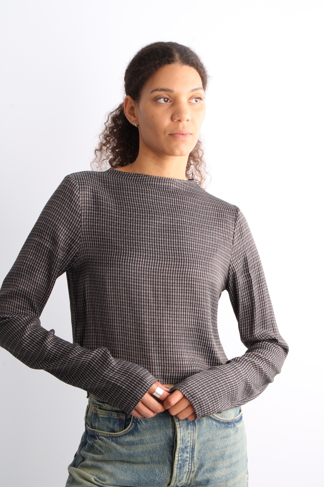 Remain Drapy Check Shirt