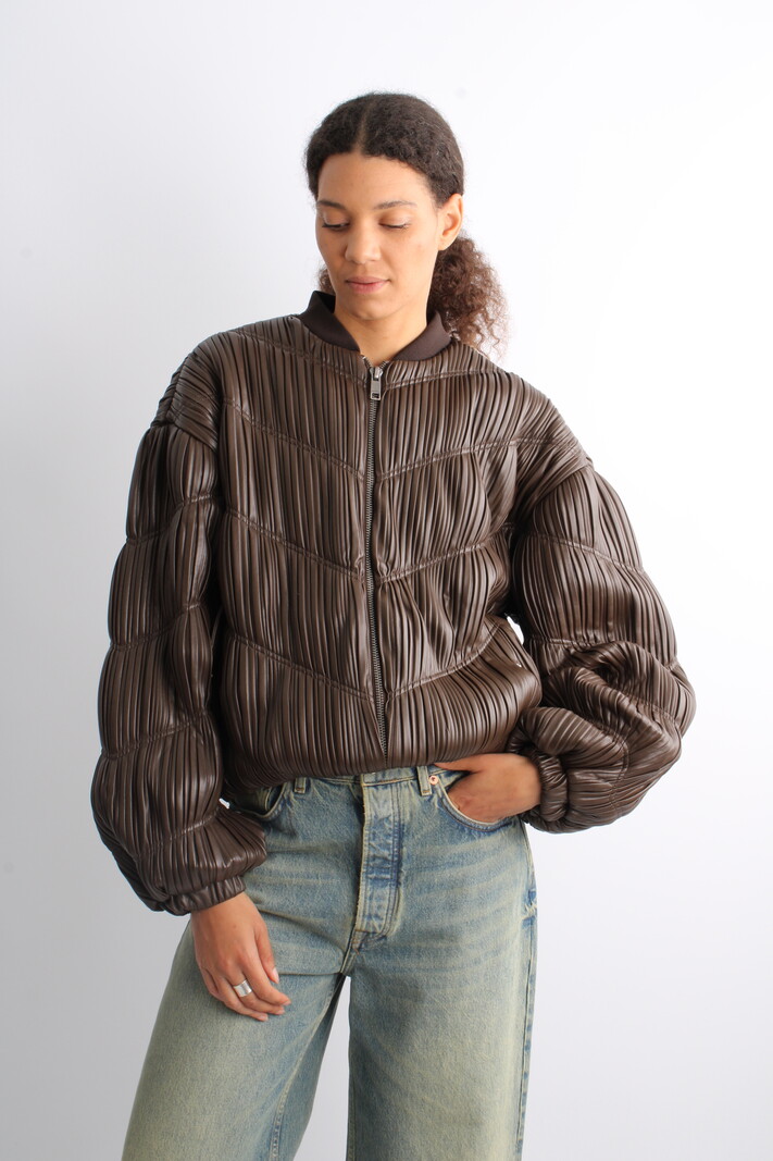 Rotate Pleated Bomber Jacket