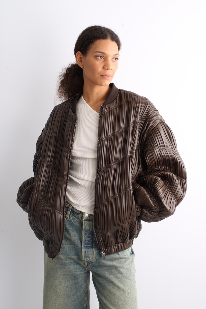 Rotate Pleated Bomber Jacket