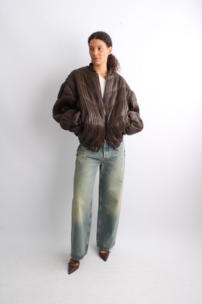 Rotate Pleated Bomber Jacket