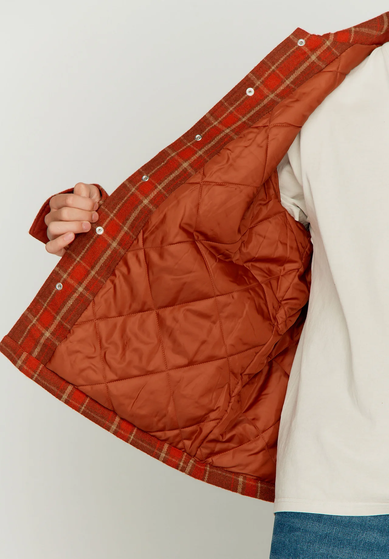 House of Sunny Overshirt With Quilted Lining