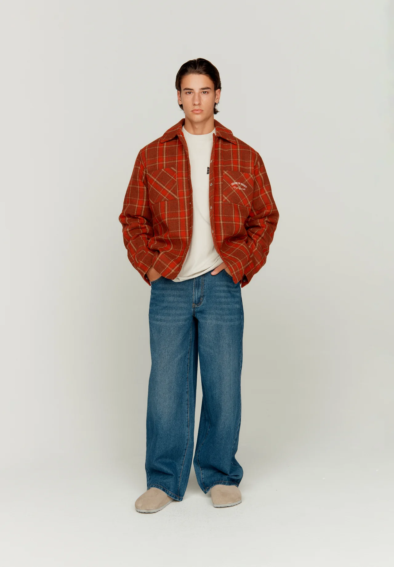 House of Sunny Overshirt With Quilted Lining