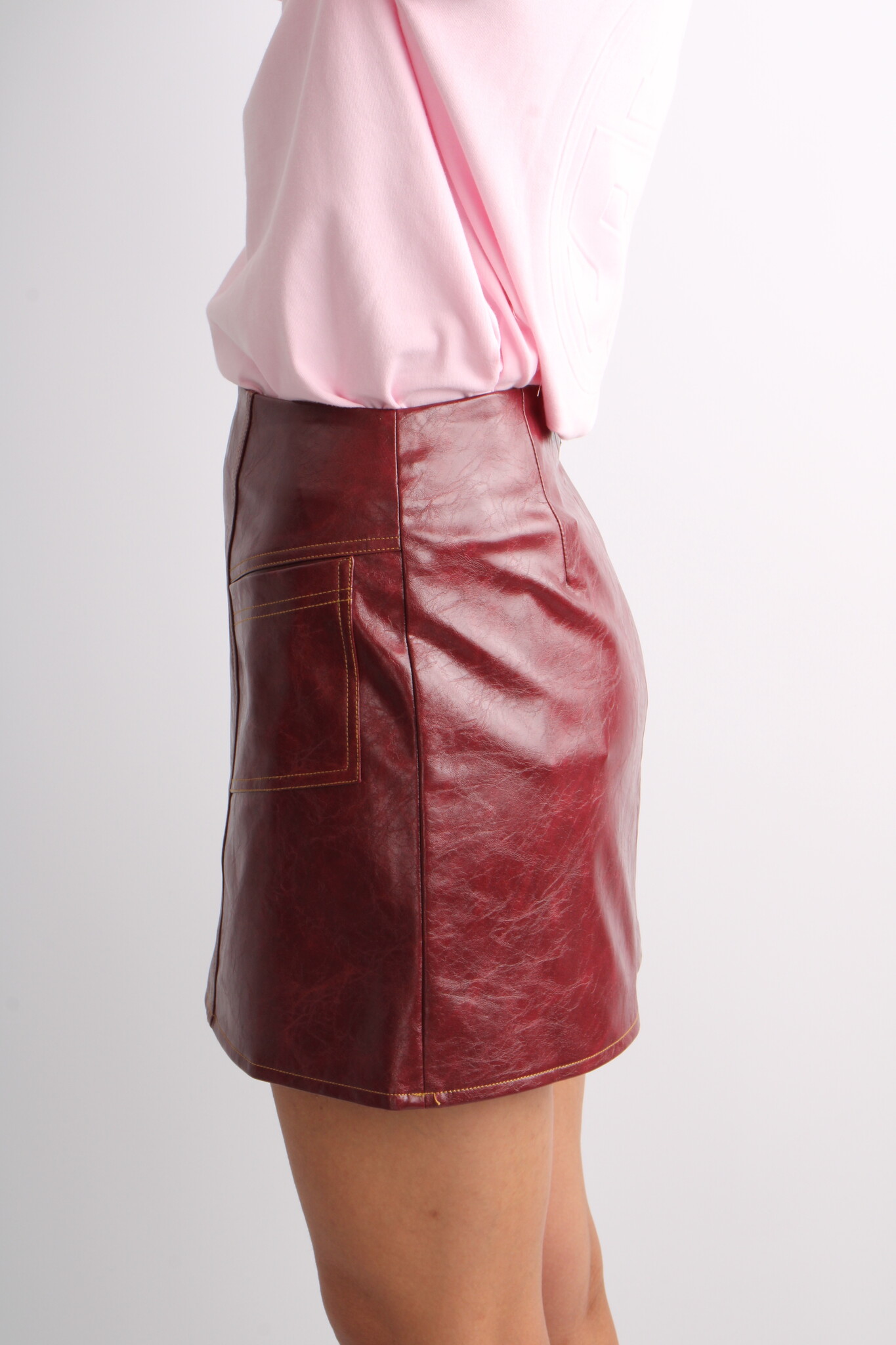Laagam Frankie Faux Leather Skirt
