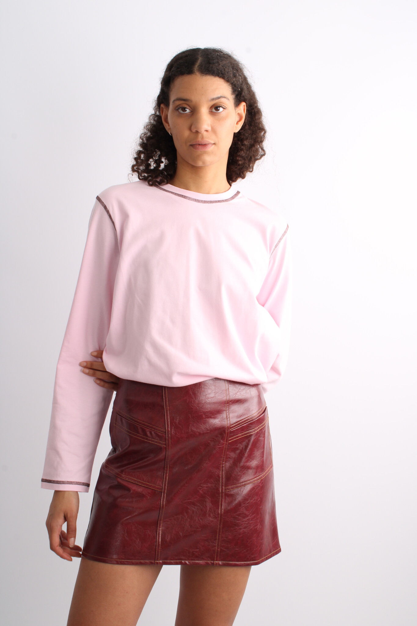 Laagam Frankie Faux Leather Skirt